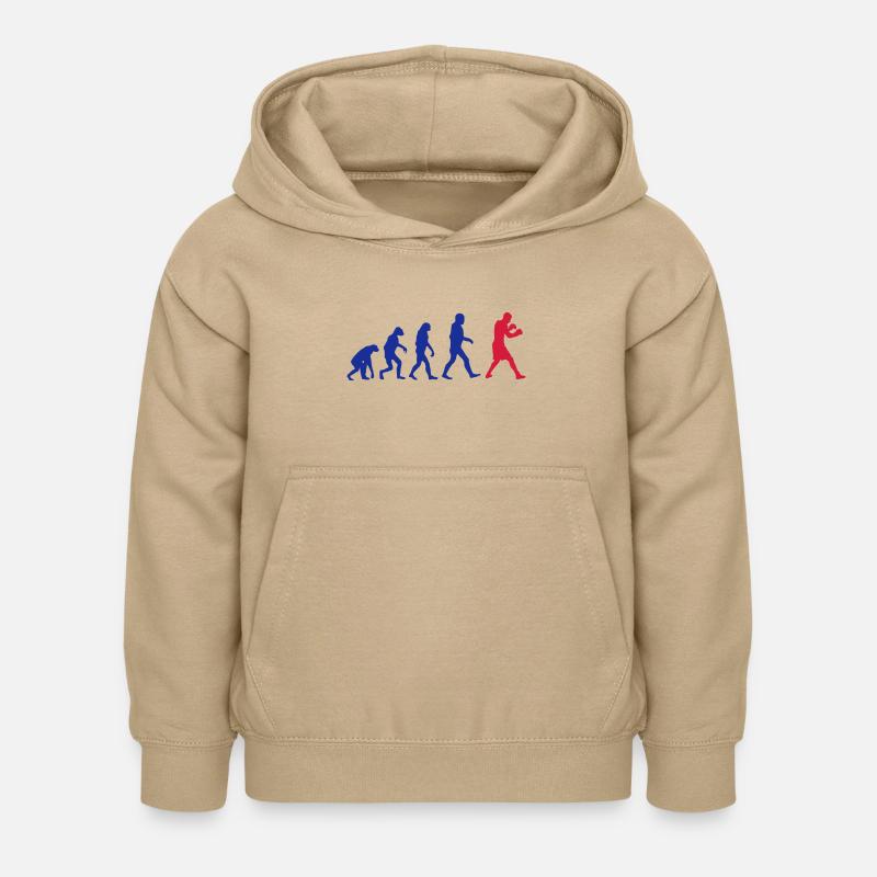Boxing Evolution logo - Sweat à capuche Enfant - jaune sable