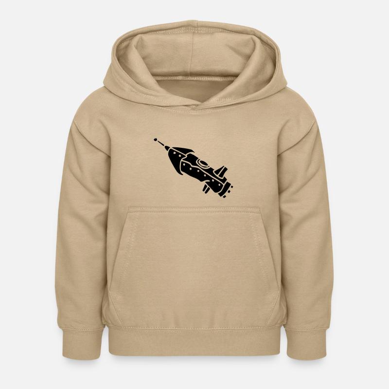 space shuttle space ship Rakete rocket satellite - Kids Hoodie - sand