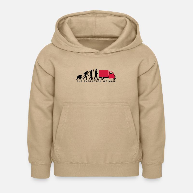 evolution_of_man_Piaggio Ape_092014_b_2c - Kinder Hoodie - Sand