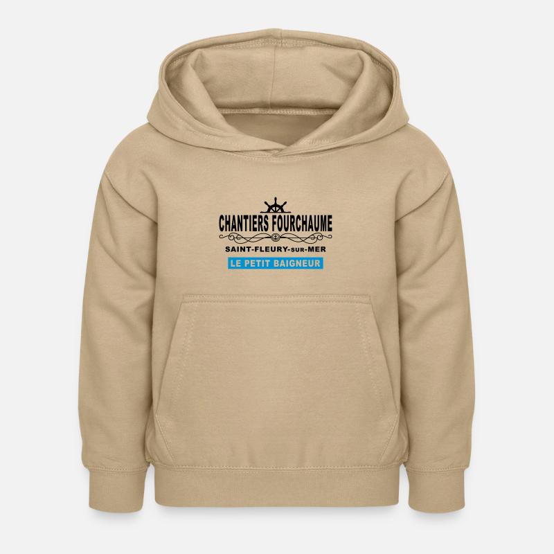 chantiers fourchaume - Sweat à capuche Enfant - jaune sable