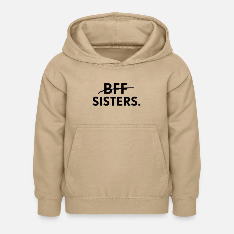 bff sisters - Sweat à capuche Enfant - jaune sable