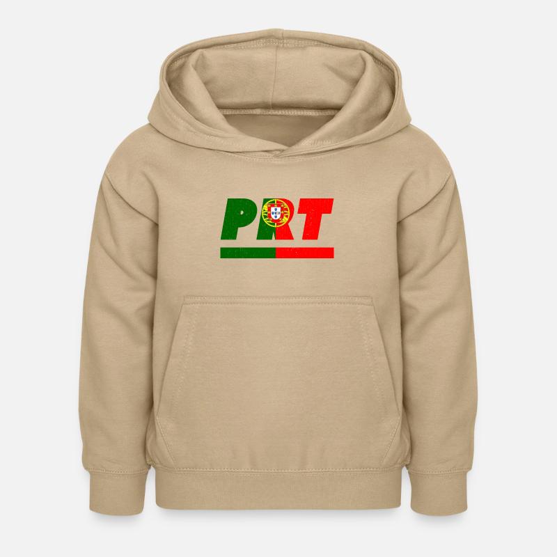 Drapeau Portugal drapeau PRT - Sweat à capuche Enfant - jaune sable