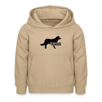 Flat Coated Retriever - Dziecięca bluza z kapturem - piaskowy - Przód - AI Model Kid Female (0cm)