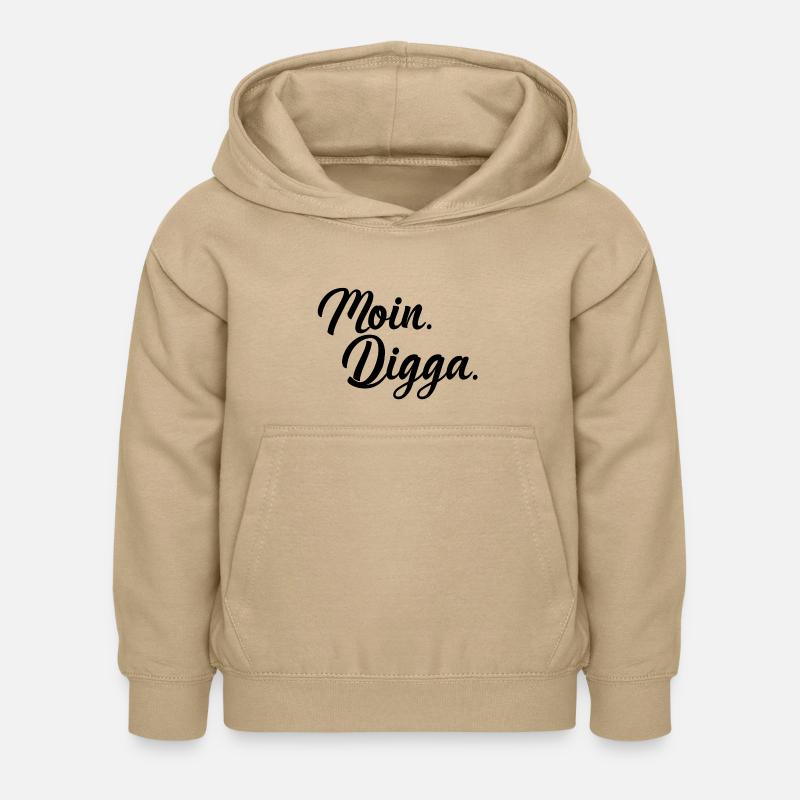Moin Digga - Sweat à capuche Enfant - jaune sable