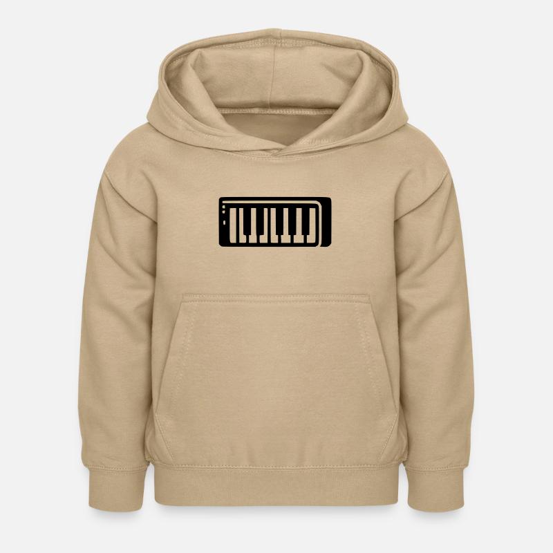 Clavier piano - Sweat à capuche Enfant - jaune sable