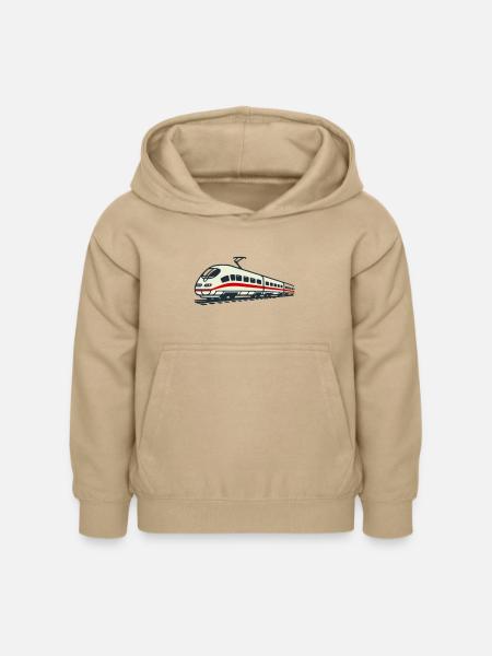 Hochgeschwindigkeitszug - Kinder Hoodie - Sand