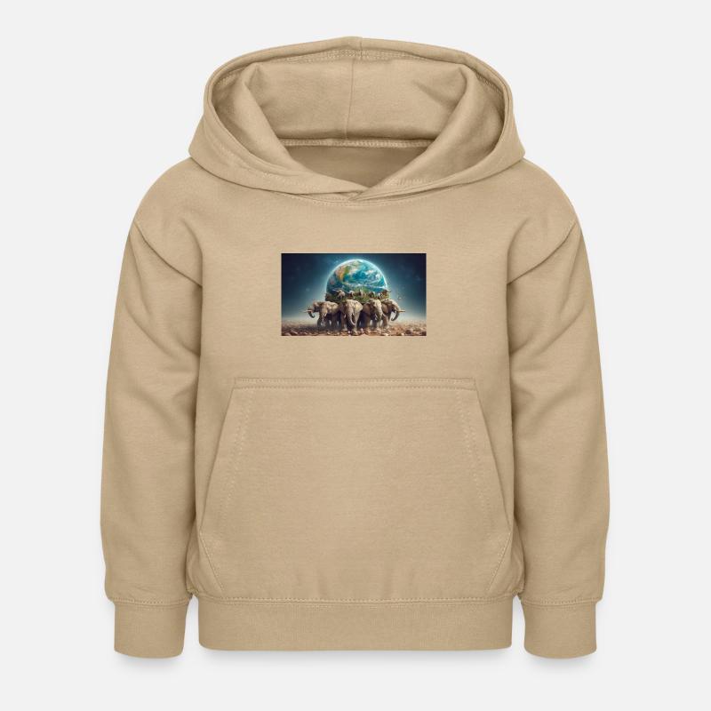 Porter le monde - Sweat à capuche Enfant - jaune sable