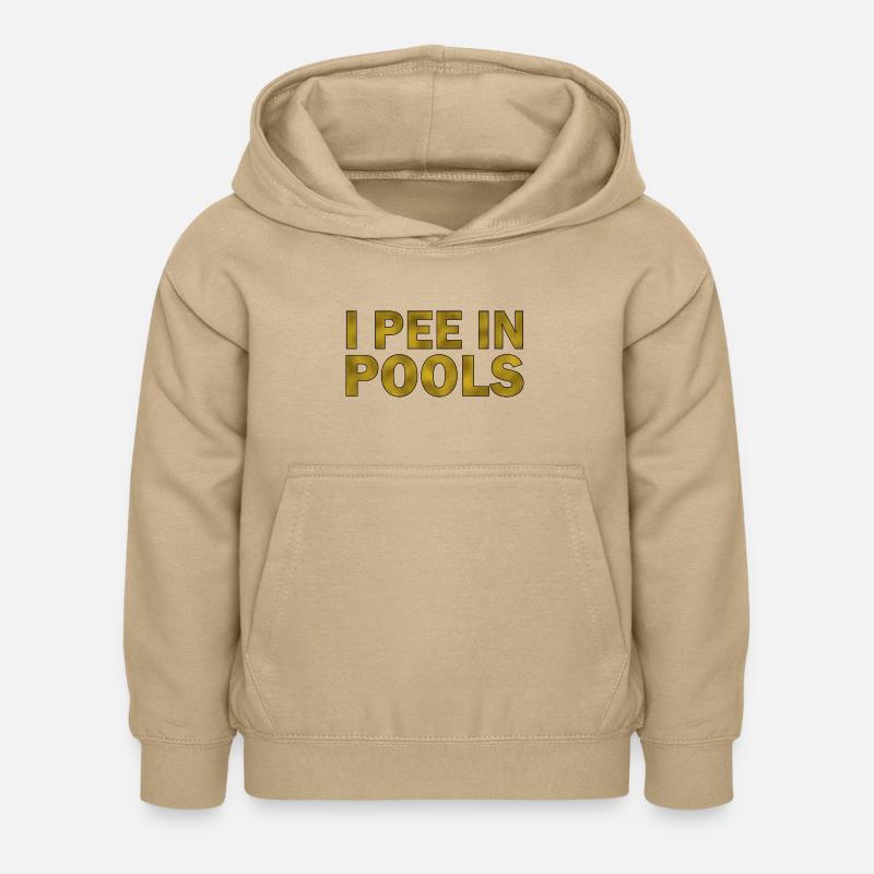 Je fais dans les piscines - Sweat à capuche Enfant - jaune sable