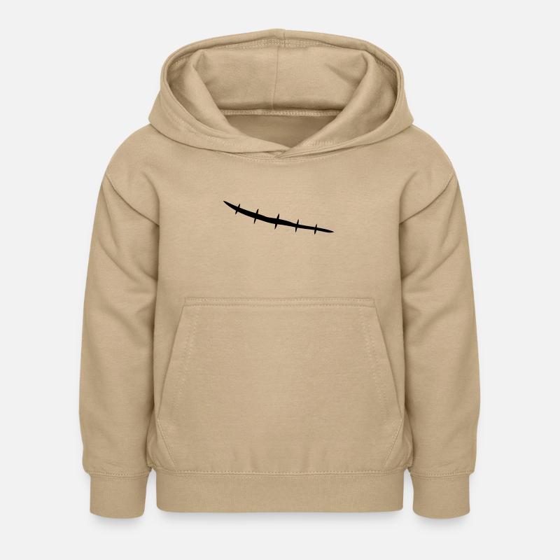 stitched_scar - Sweat à capuche Enfant - jaune sable