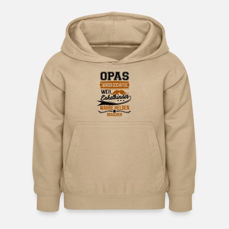 Grand-père sort - Sweat à capuche Enfant - jaune sable