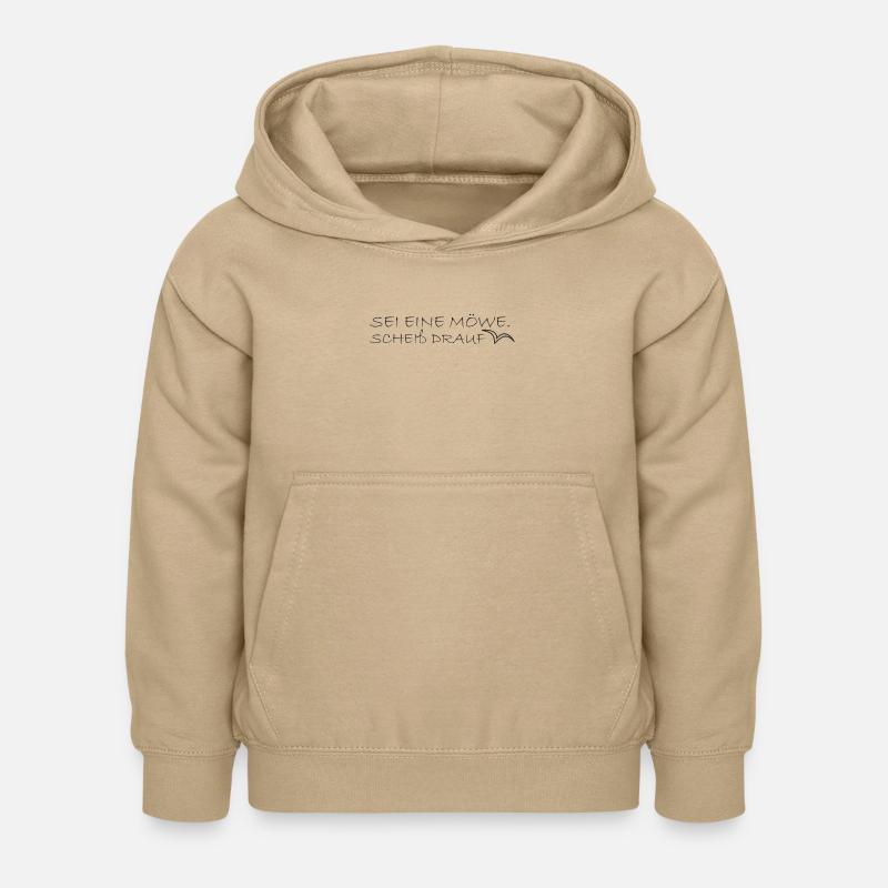 Scheiß drauf - Sei eine Möwe lustige Geschenkidee - Kinder Hoodie - Sand
