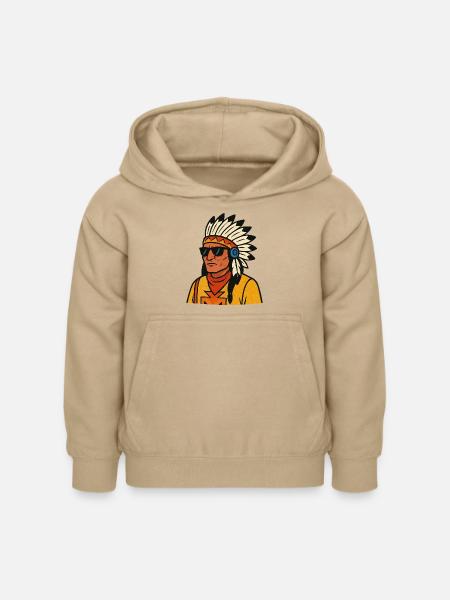 indianer - Kinder Hoodie - Sand