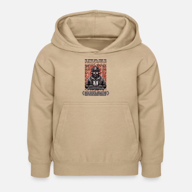 I speak HTML, Python and sarcasm - Kids Hoodie - sand