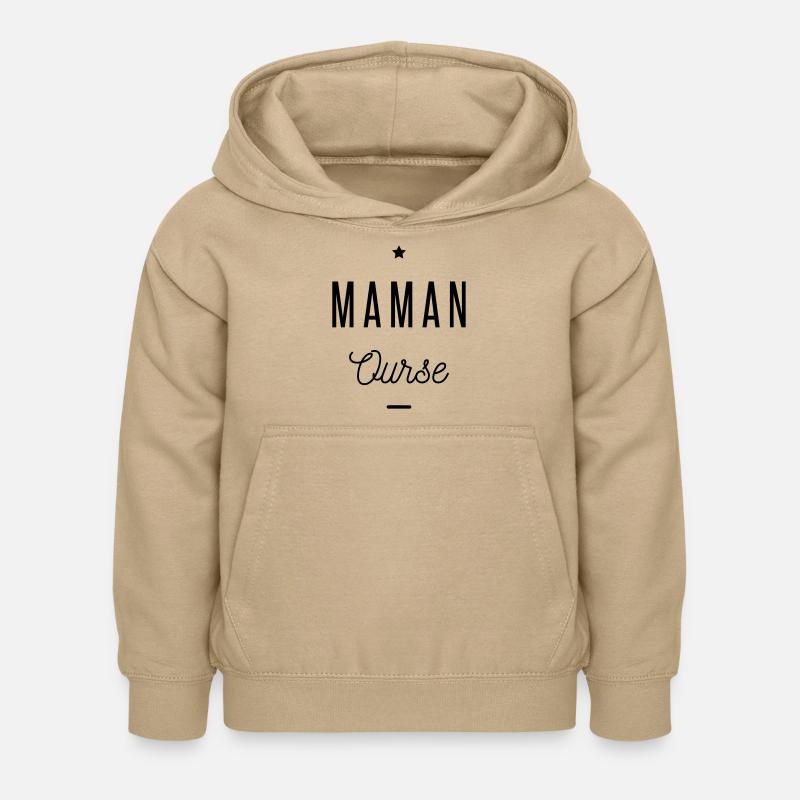MAMAN OURSE - Sweat à capuche Enfant - jaune sable