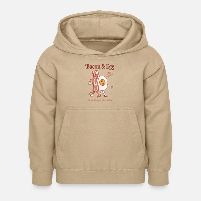 Bacon and Egg: Perfektes Duo - Kinder Hoodie - Sand