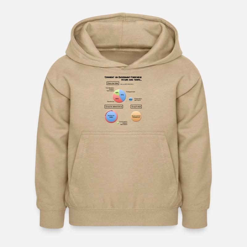 Le métier d'enseignant-chercheur - Sweat à capuche Enfant - jaune sable