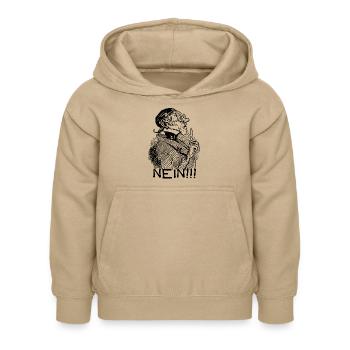 NEIN No | Wilhelm Busch Lehrer Lämpel - Kinder Hoodie - Sand - Vorne - AI Model Kid Female (0cm)