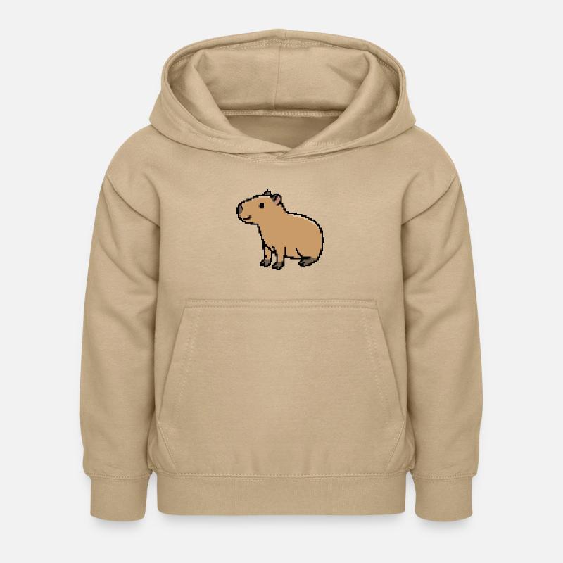 pixelcapybara - Kinder Hoodie - Sand
