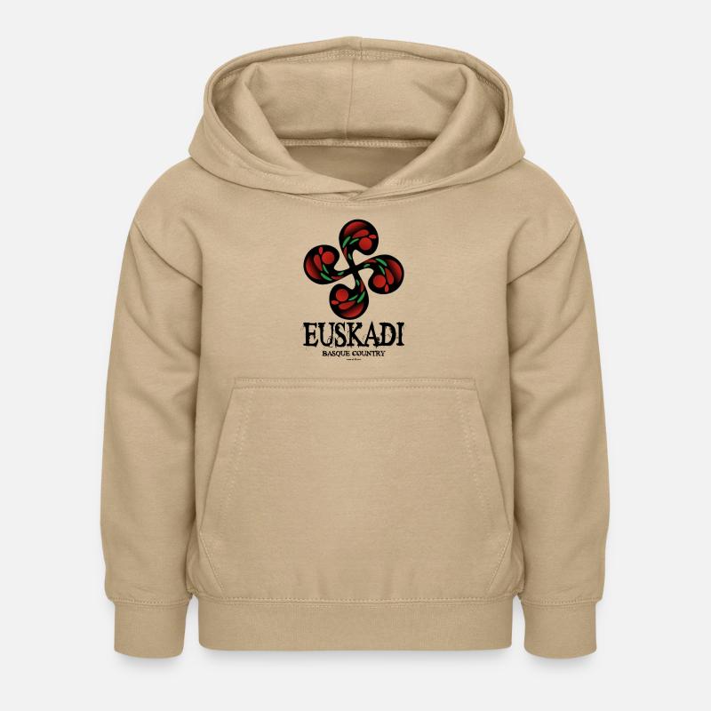 croix basque - Sweat à capuche Enfant - jaune sable
