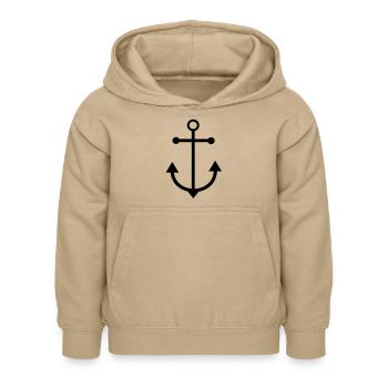Anker - Kinder Hoodie - Sand - Vorne - AI Model Kid Female (0cm)