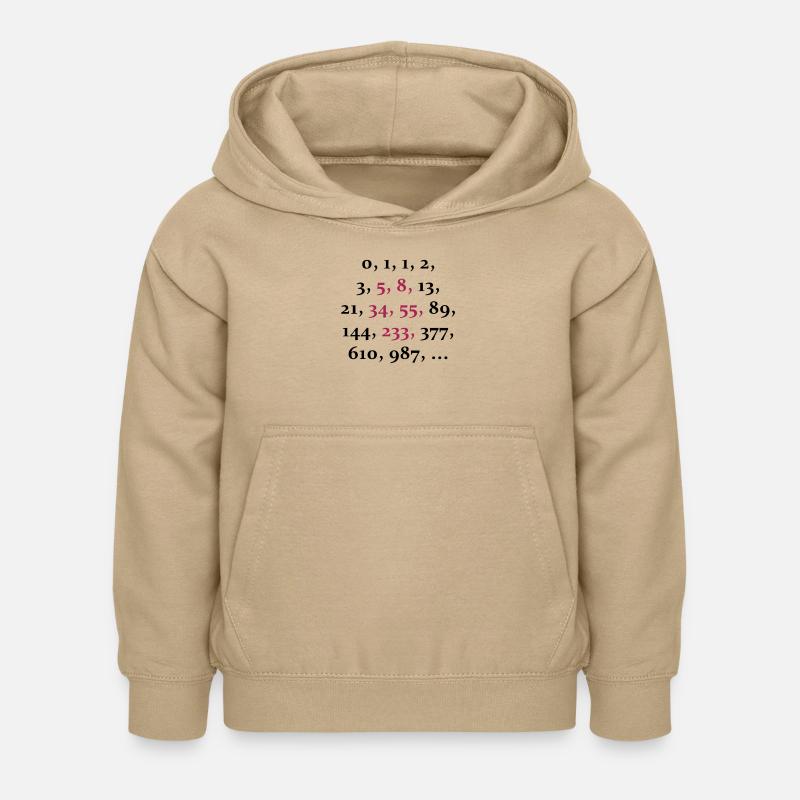 fibonacci sequence (2c) - Kids Hoodie - sand