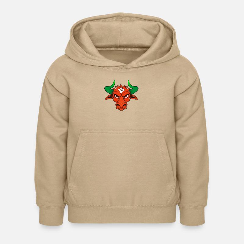 taureau basque - Sweat à capuche Enfant - jaune sable