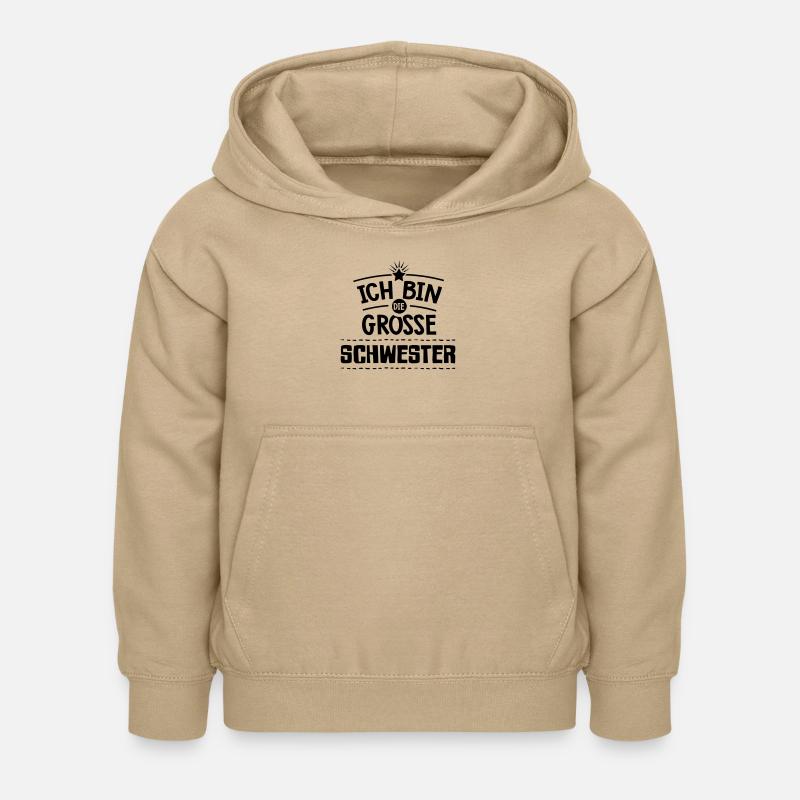 Ich bin große Schwester - Kinder Hoodie - Sand