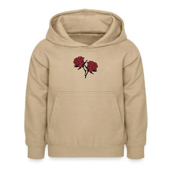roses4 - Kinder Hoodie - Sand - Vorne - AI Model Kid Female (0cm)