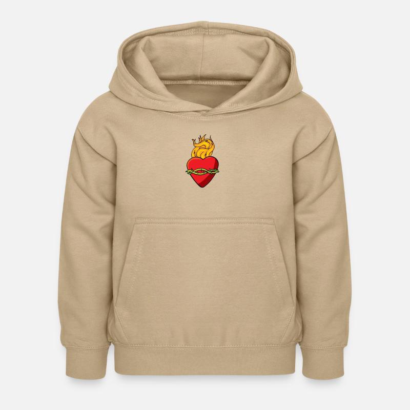 sacredheart3 - Sweat à capuche Enfant - jaune sable