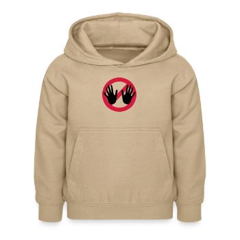 Nicht anfassen - Don't touch - Kinder Hoodie - Sand - Vorne - AI Model Kid Female (0cm)
