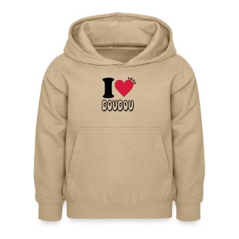 ilovedoudou - Sweat à capuche Enfant - jaune sable - Devant - AI Model Kid Female (0cm)