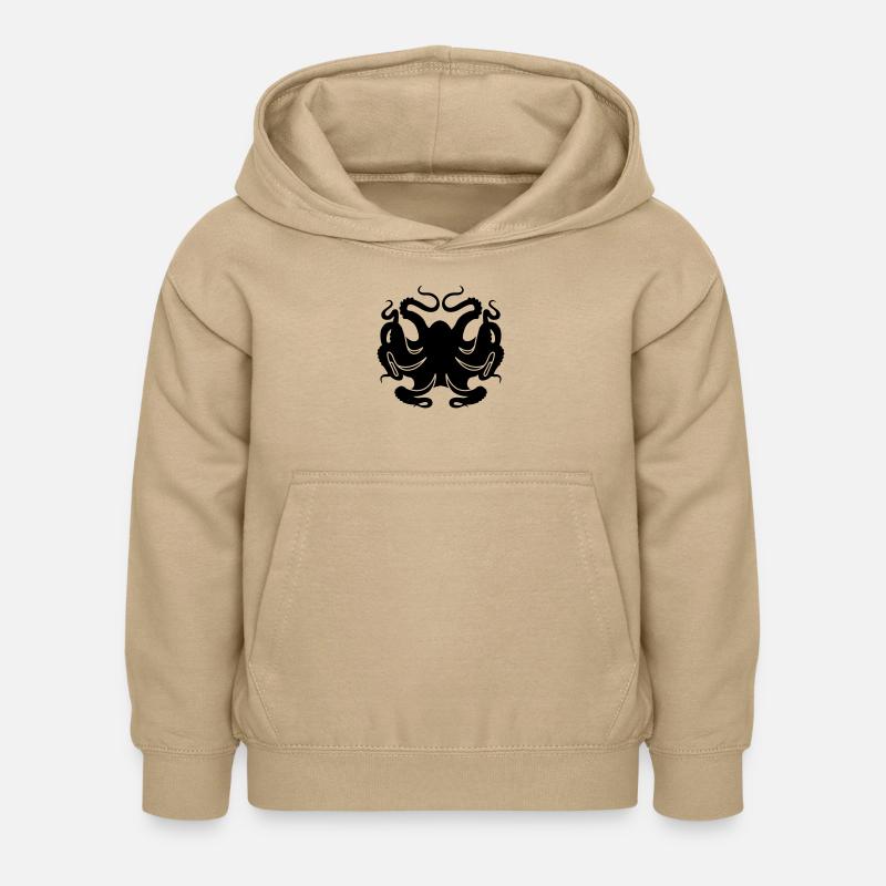 poulpe - Sweat à capuche Enfant - jaune sable