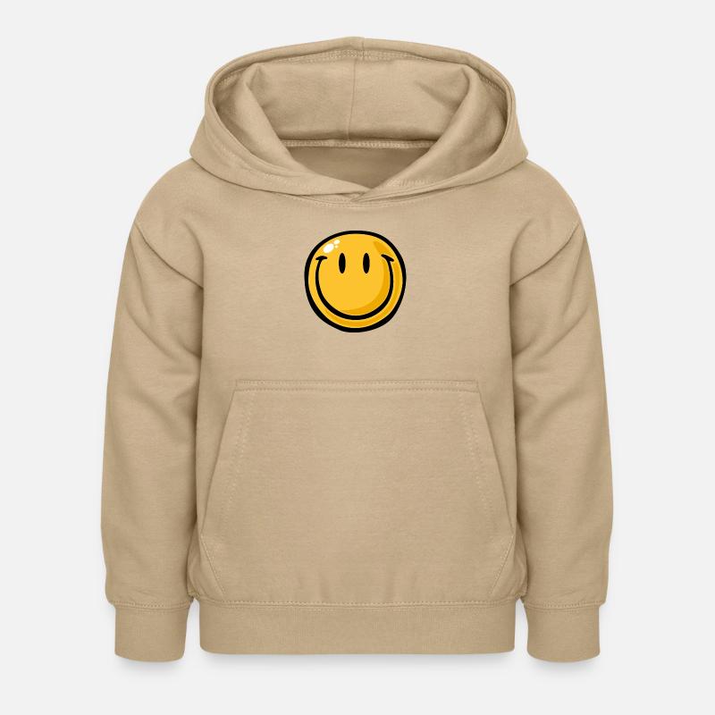 Smiley big smile - Hoodie til børn - sand