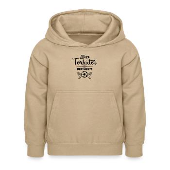 der beste torhüter - Kinder Hoodie - Sand - Vorne - AI Model Kid Female (0cm)