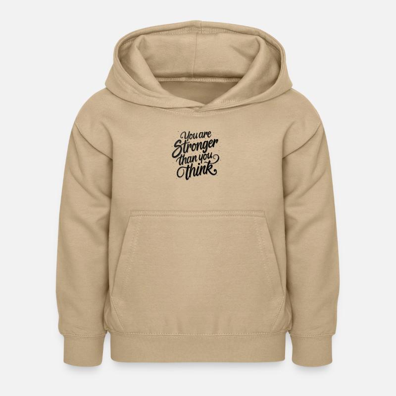 Vous êtes plus fort que vous ne le pensez - Sweat à capuche Enfant - jaune sable