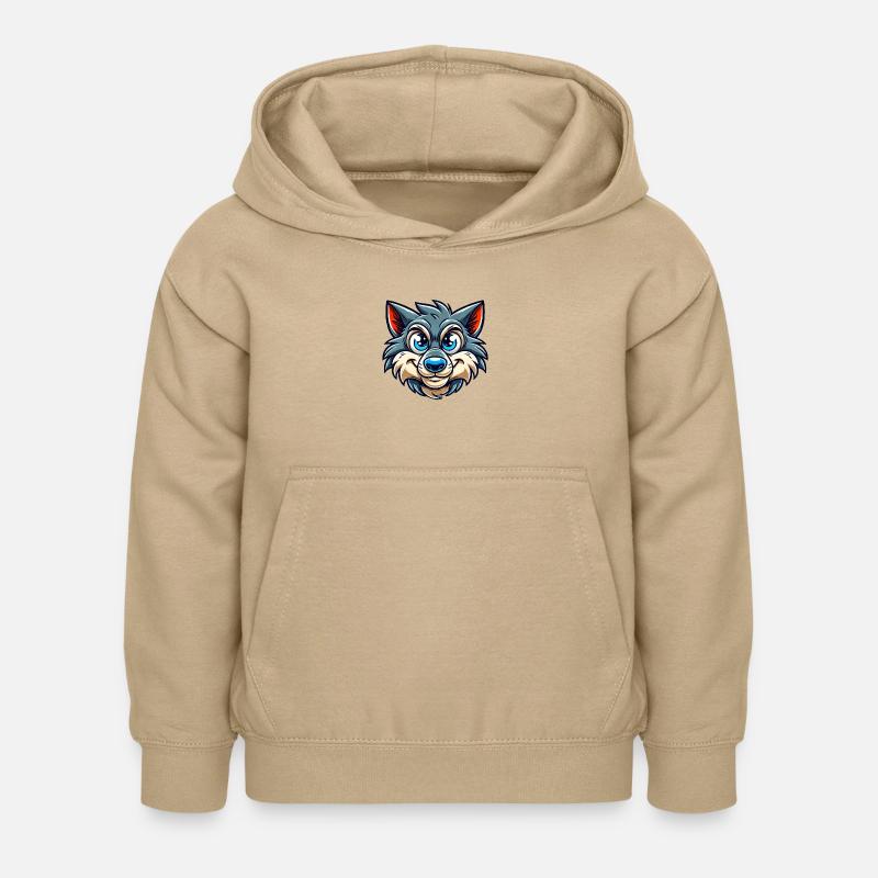 Wolf Comic - Kinder Hoodie - Sand