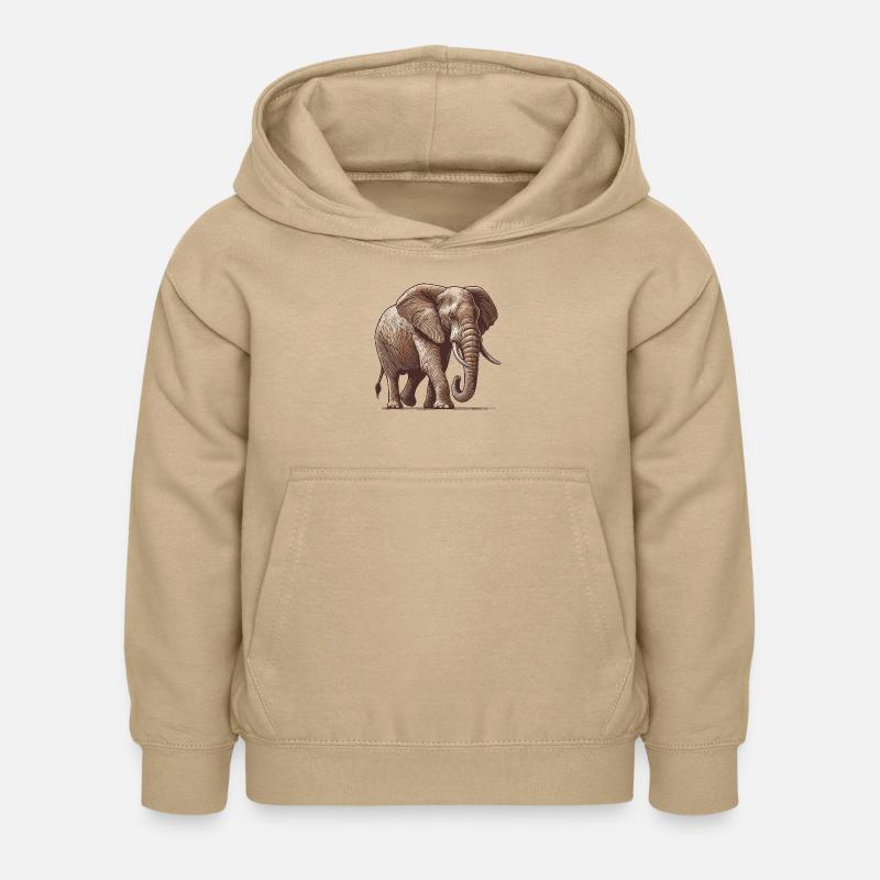 Éléphant - Sweat à capuche Enfant - jaune sable