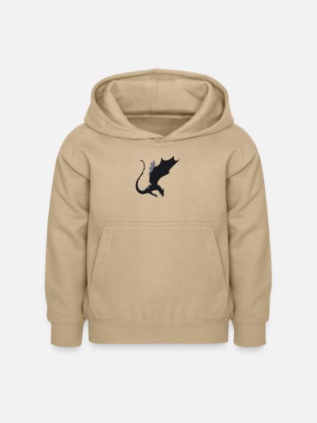 Drache / Drachen - Kinder Hoodie - Sand