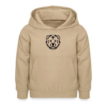 Bär - Kinder Hoodie - Sand - Vorne - AI Model Kid Female (0cm)