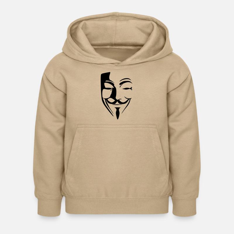 anonymous - Hoodie til børn - sand