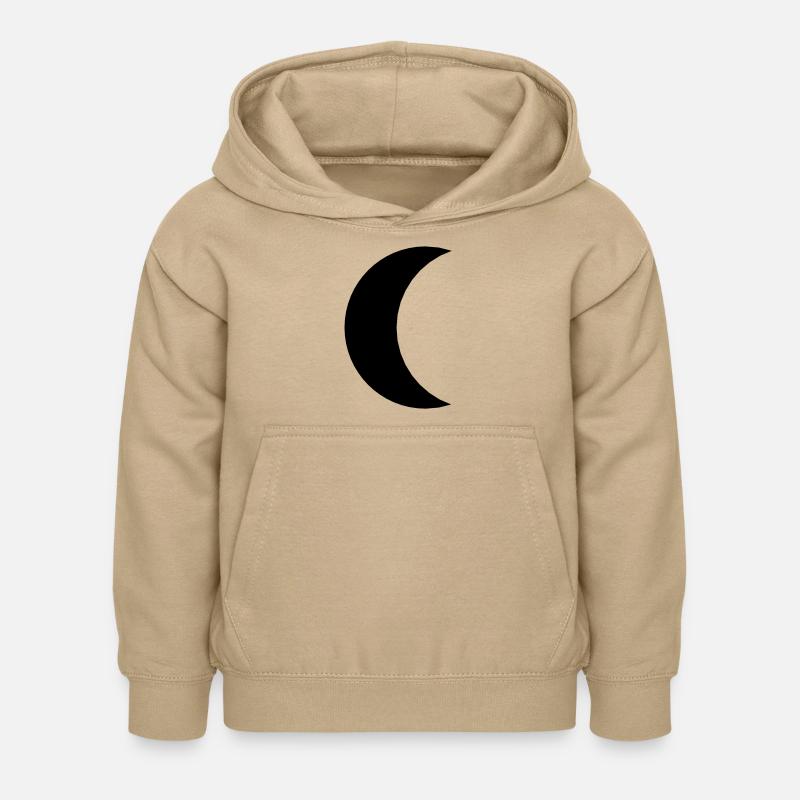 lune - Sweat à capuche Enfant - jaune sable