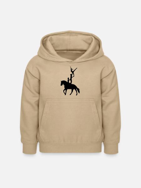 Voltigieren Dreierübung - Kinder Hoodie - Sand