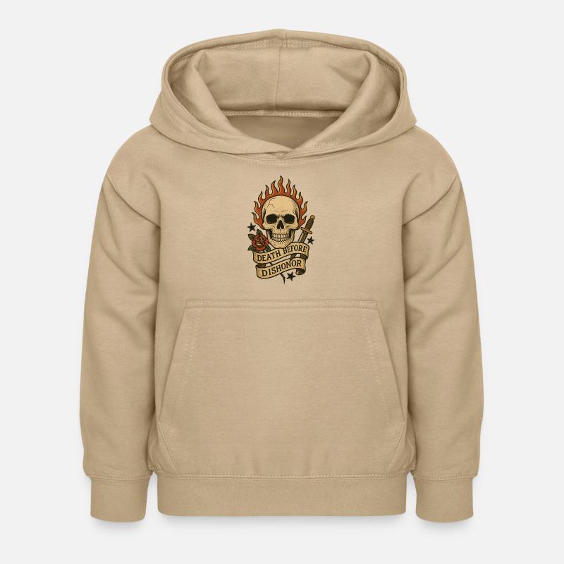 La Mort Avant le Déshonneur - Sweat à capuche Enfant - jaune sable
