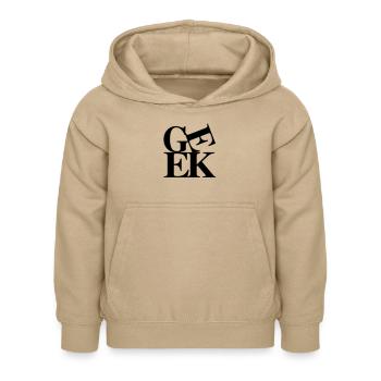 Geek - Sweat à capuche Enfant - jaune sable - Devant - AI Model Kid Female (0cm)