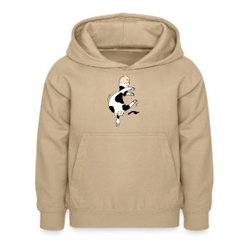 Mooviestars - Ballet Cow - Kinder Hoodie - Sand - Vorne - AI Model Kid Female (0cm)