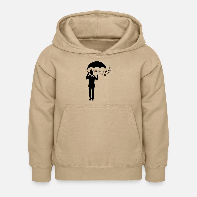 Magicien - Parapluie - Melon - Pantomime - 1C - Sweat à capuche Enfant - jaune sable