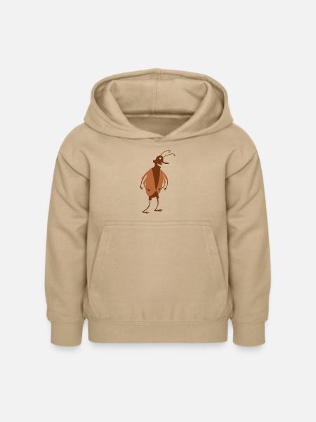 Käfer mit Jacke - Kinder Hoodie - Sand