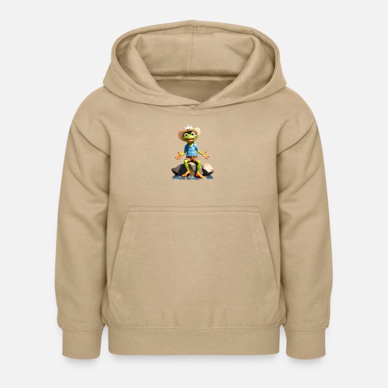 Garde forestier de rivière - Sweat à capuche Enfant - jaune sable