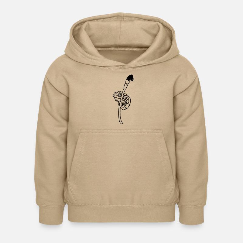 Caméléon - Sweat à capuche Enfant - jaune sable