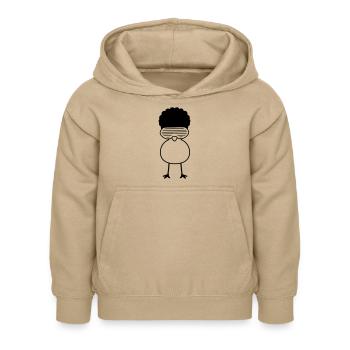 Funky Chick - Sweat à capuche Enfant - jaune sable - Devant - AI Model Kid Female (0cm)